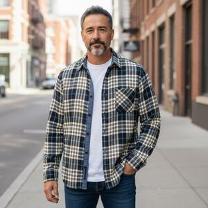 Men's Timberland PRO® Woodfort Lightweight Flannel‎ Flex Shirt Medium